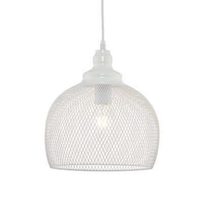 Solent Cage White Antique brass effect Pendant ceiling light, (Dia)280mm