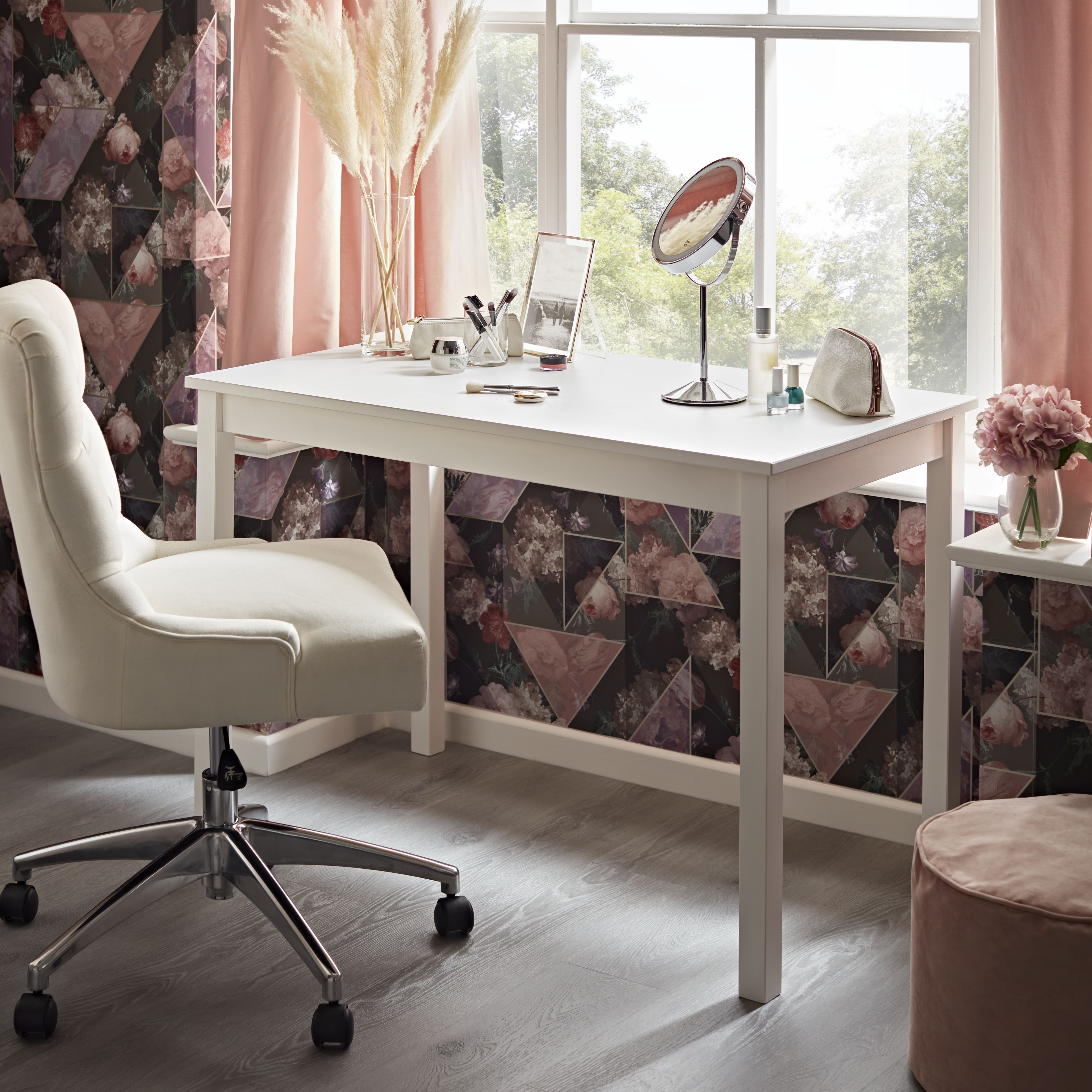 Pottery barn white on sale wood desk