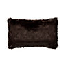 Solitaire Brown Faux fur Indoor Cushion (L)50cm x (W)30cm