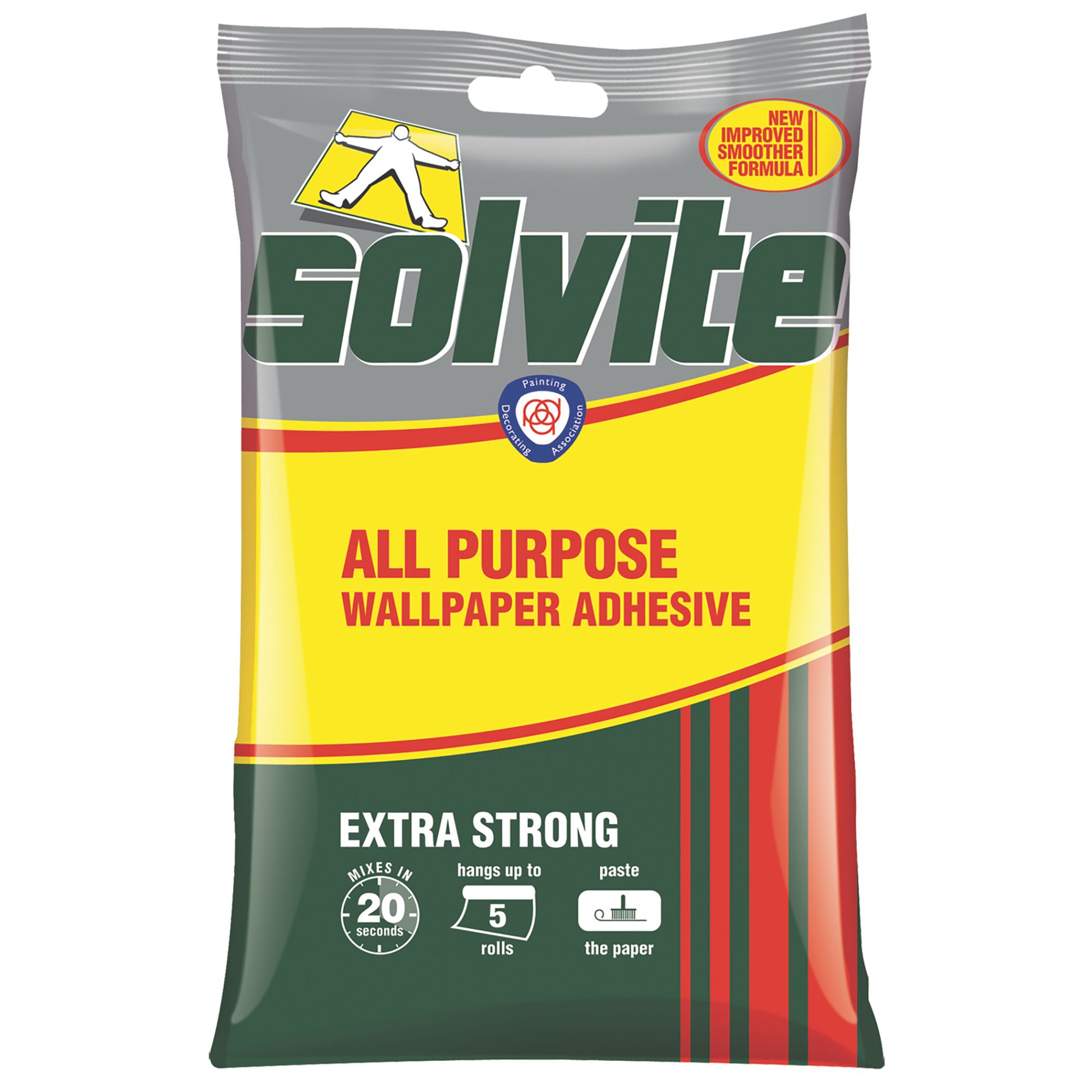 SOLVITE Paste The Wall Wallpaper Paste - 50% EXTRA FREE hang up to 30 Rolls