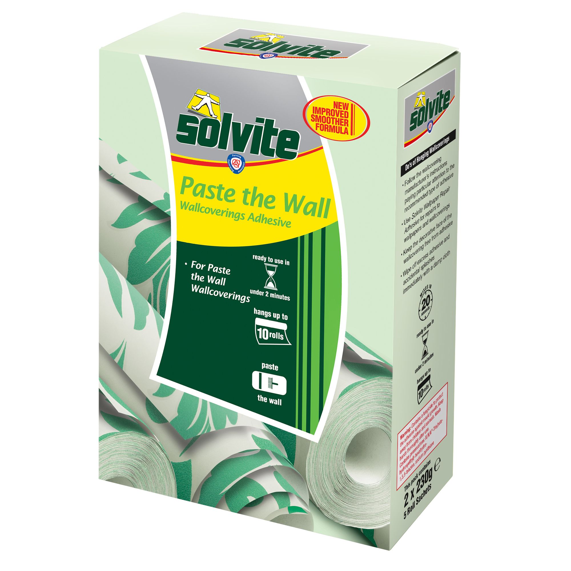 Solvite Paste The Wall Wallpaper Adhesive 474g - 10 Rolls | DIY At B&Q