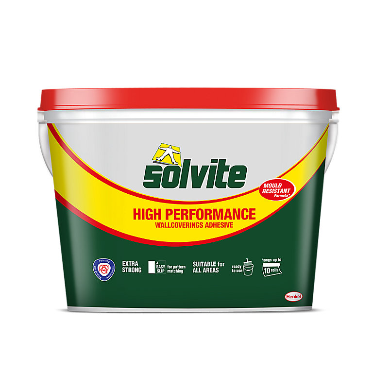 Solvite Ready mixed Wall covering Adhesive 10kg - 10 rolls | DIY at B&Q