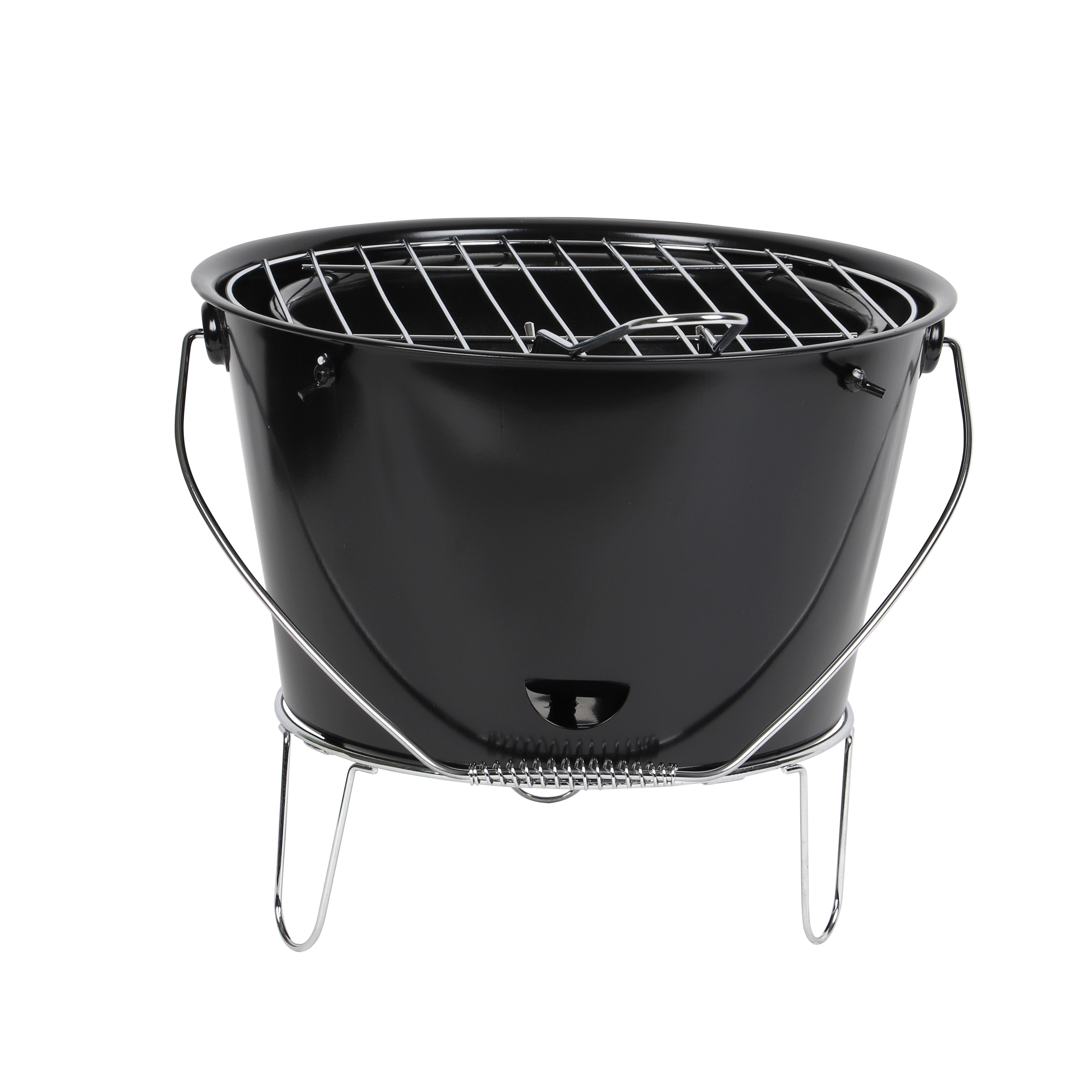 Sommen Black Charcoal Bucket Barbecue D 265mm DIY at B Q