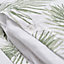 Sophia Leaves Green & white Double Duvet cover & pillow case set