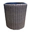 Soron Brown Rattan effect Plastic Square Plant pot (Dia)25cm