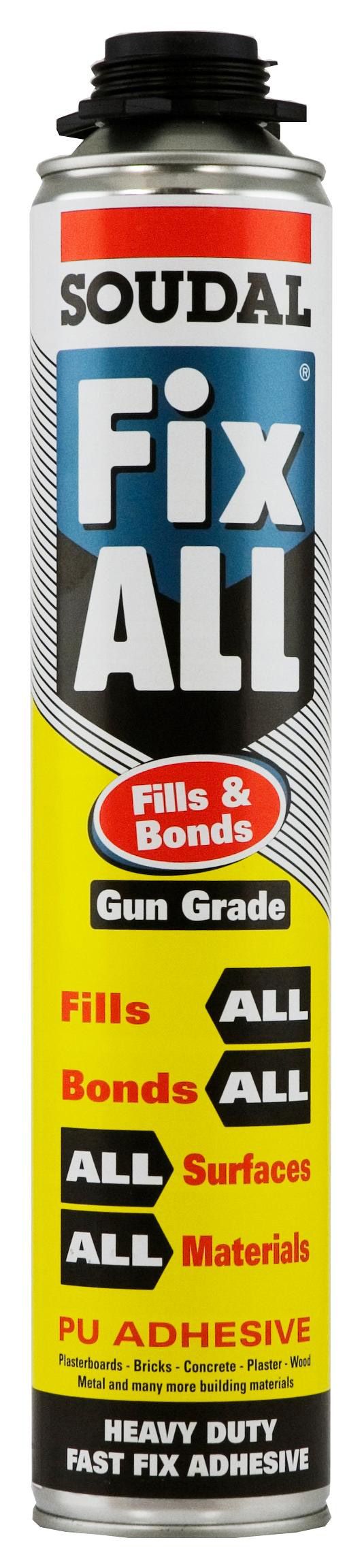 Buy Soudal Fix ALL Fills & Bonds Gun Grade Adhesive Foam 750ml | DIY At B&Q