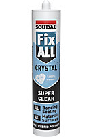 Soudal Fix All Waterproof Solvent-free Clear Grab adhesive 290ml 0.32kg