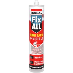 Soudal Fix ALL Waterproof Solvent-free Transparent Adhesive 290ml 0.31kg