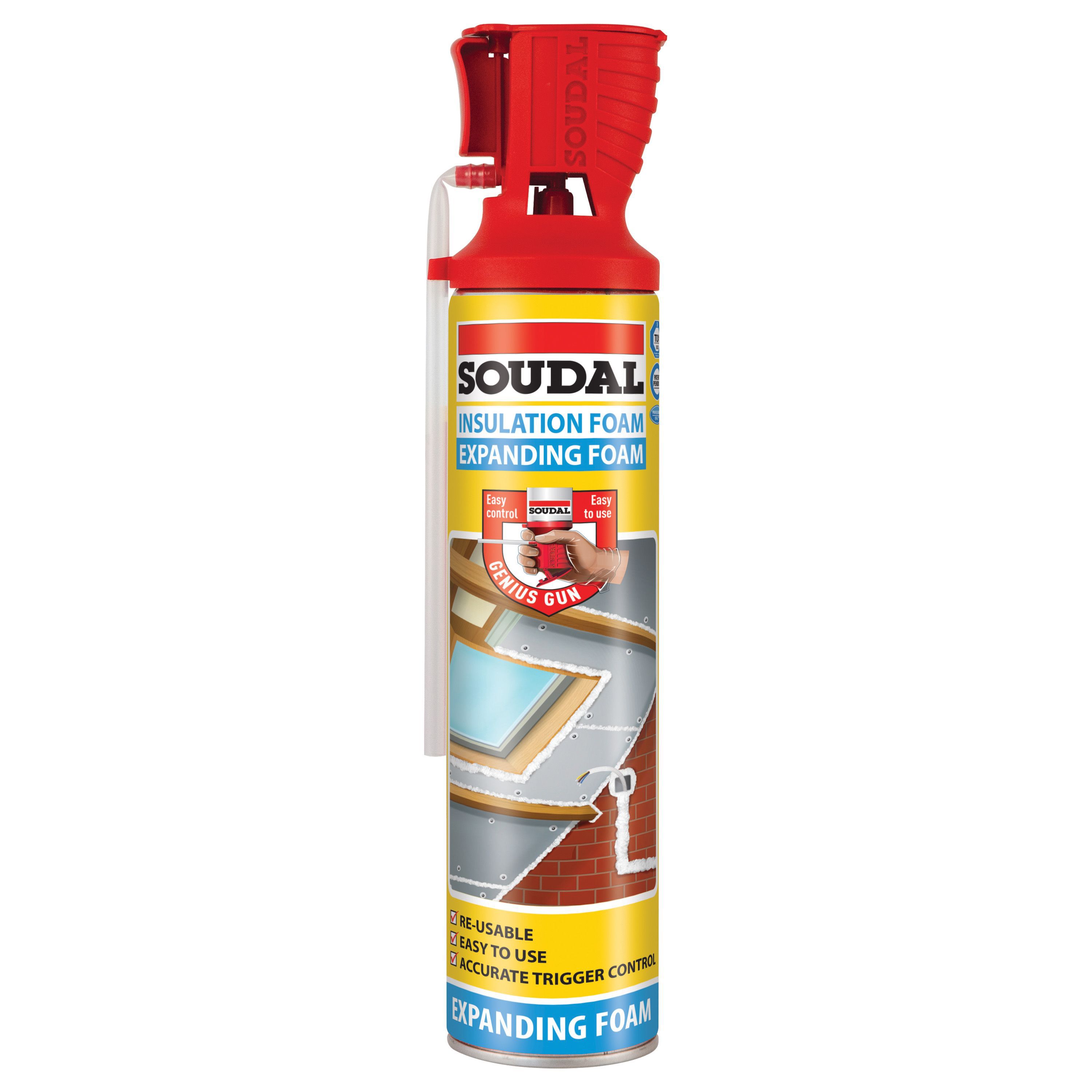 Soudal Genius Gun Beige Expanding Foam 750ml | DIY At B&Q