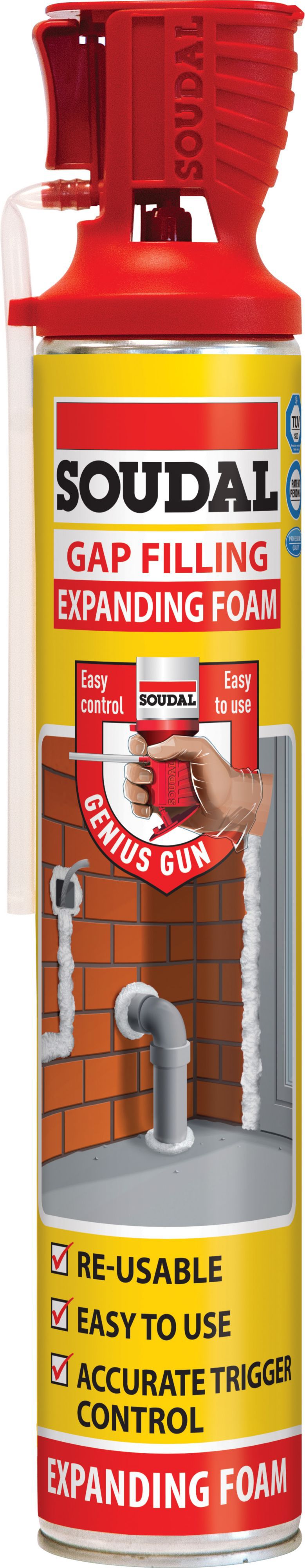 Soudal Genius Gun Gap Filling Expanding Foam 750ml At B&Q