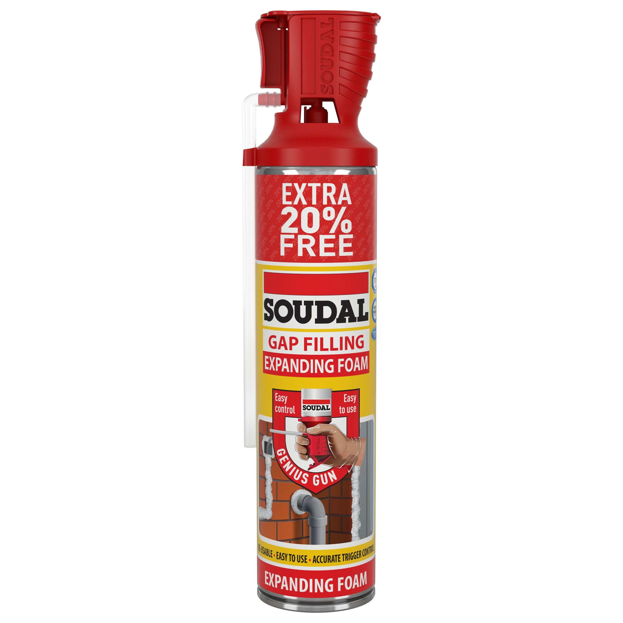 Soudal Hand-held Gap Filling Expanding Foam 600ml | DIY At B&Q