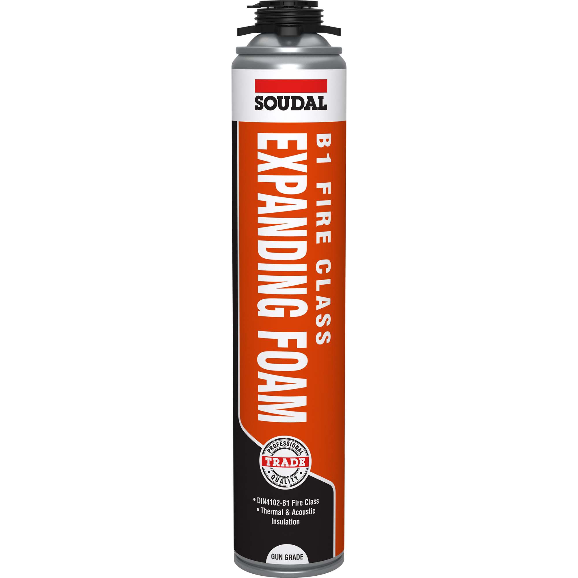 Soudal Trade B1 Firerated Gun grade Expanding foam 750ml DIY at B&Q