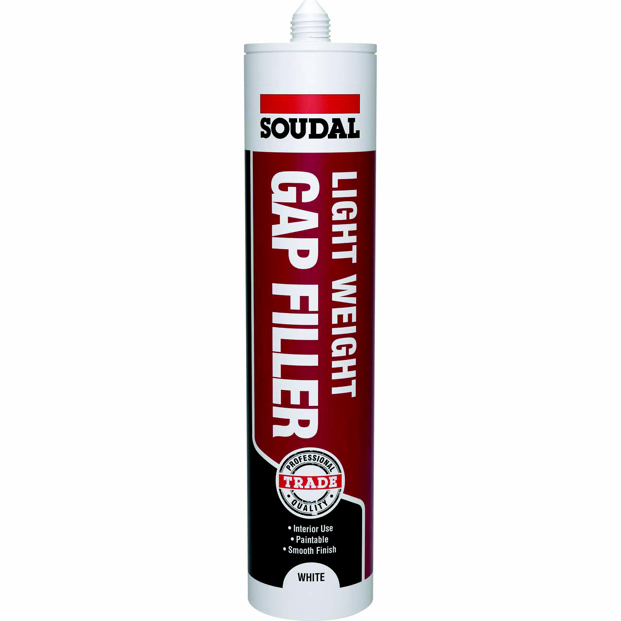 Soudal Trade Light Weight Gap filling White Decorators caulk 290ml