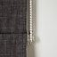 Soyo Corded Dark grey Textured Unlined Roman Roller blind (W)180cm (L)160cm
