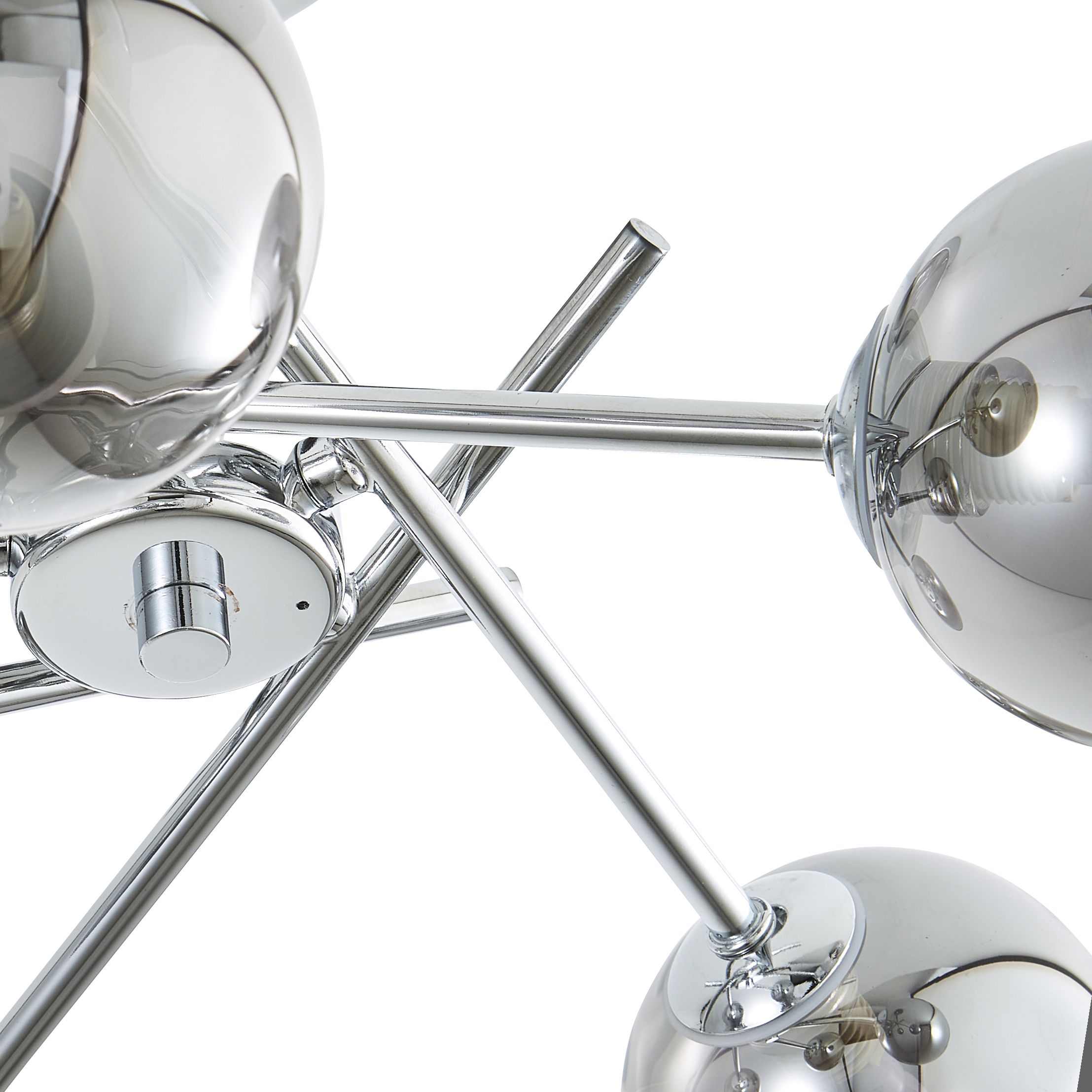 Spa Avalon Steel Chrome effect 5 Lamp LED Bathroom ceiling light