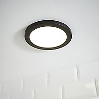 Spa Cloud Matt Polycarbonate Black LED Ceiling light