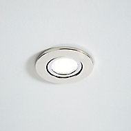 Spa Gloss Chrome effect Adjustable LED Fire-rated Neutral white Downlight 5W IP65, Pack of 3