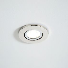 Spa Gloss Chrome effect Adjustable LED Fire-rated Neutral white Downlight 5W IP65, Pack of 3