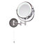 Spa Jenolan Silver effect Round Wall-mounted Bathroom Illuminated Extending mirror (H)19cm (W)19cm