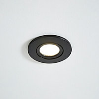Spa Matt Black Adjustable LED Fire-rated Neutral white Downlight 5W IP65, Pack of 3