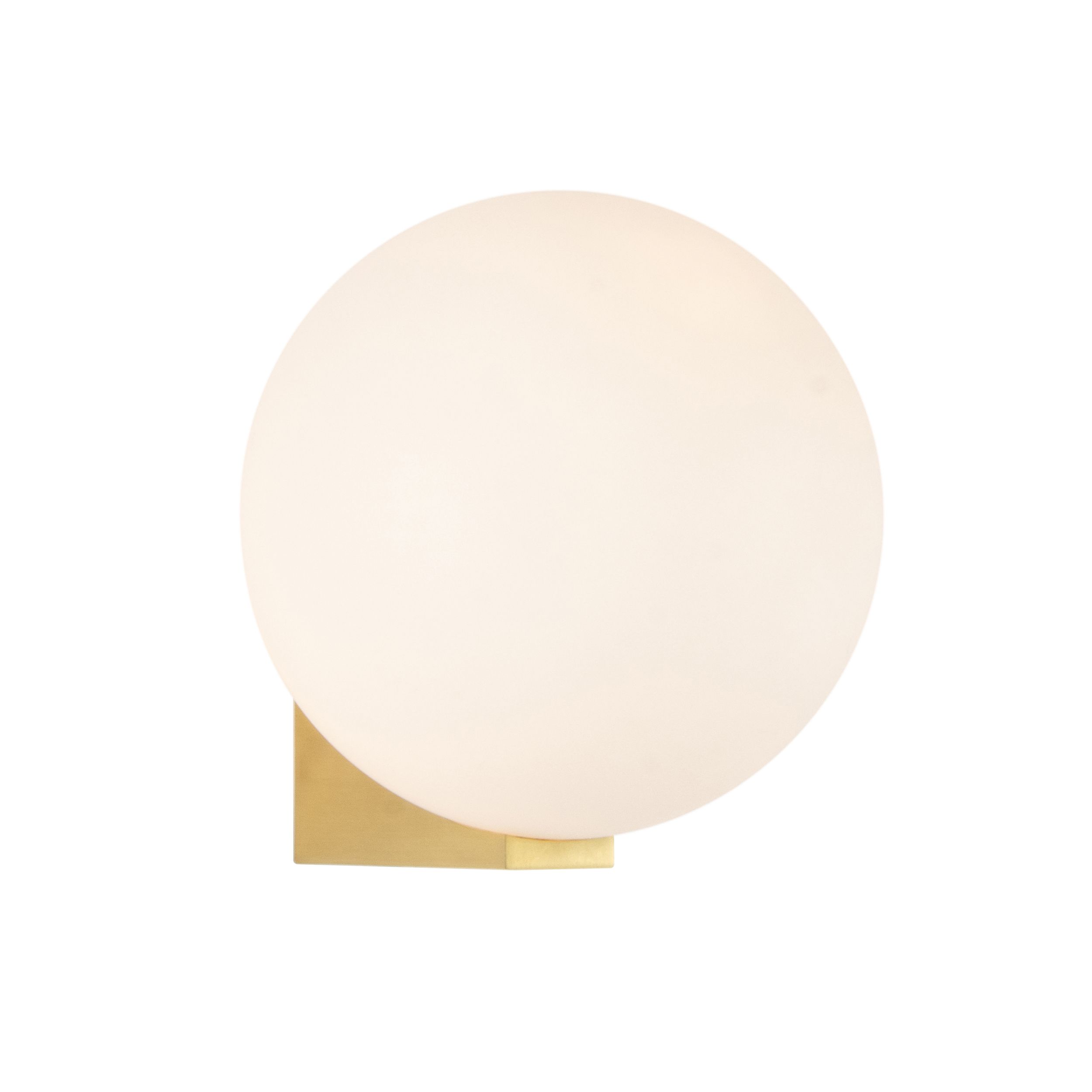 Spa Peel Globe Satin Brass effect Wired LED Bathroom wall light