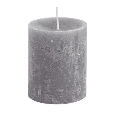 Spaas Grey Rustic Cotton blossom Pillar candle