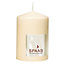 Spaas Ivory Unscented Pillar candle, Large