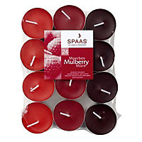 Spaas Mulberry wine Tea lights, Pack of 24