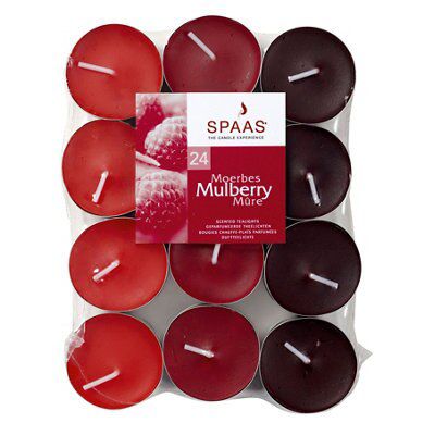 Spaas Mulberry wine Tea lights, Pack of 24