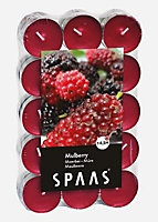 Spaas Mulberry wine Tea lights Small, Pack of 30