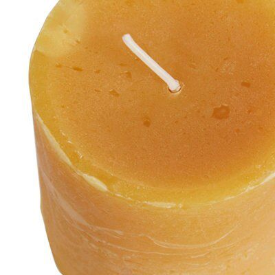 Spaas Ochre Rustic Exotic wood Small Pillar candle