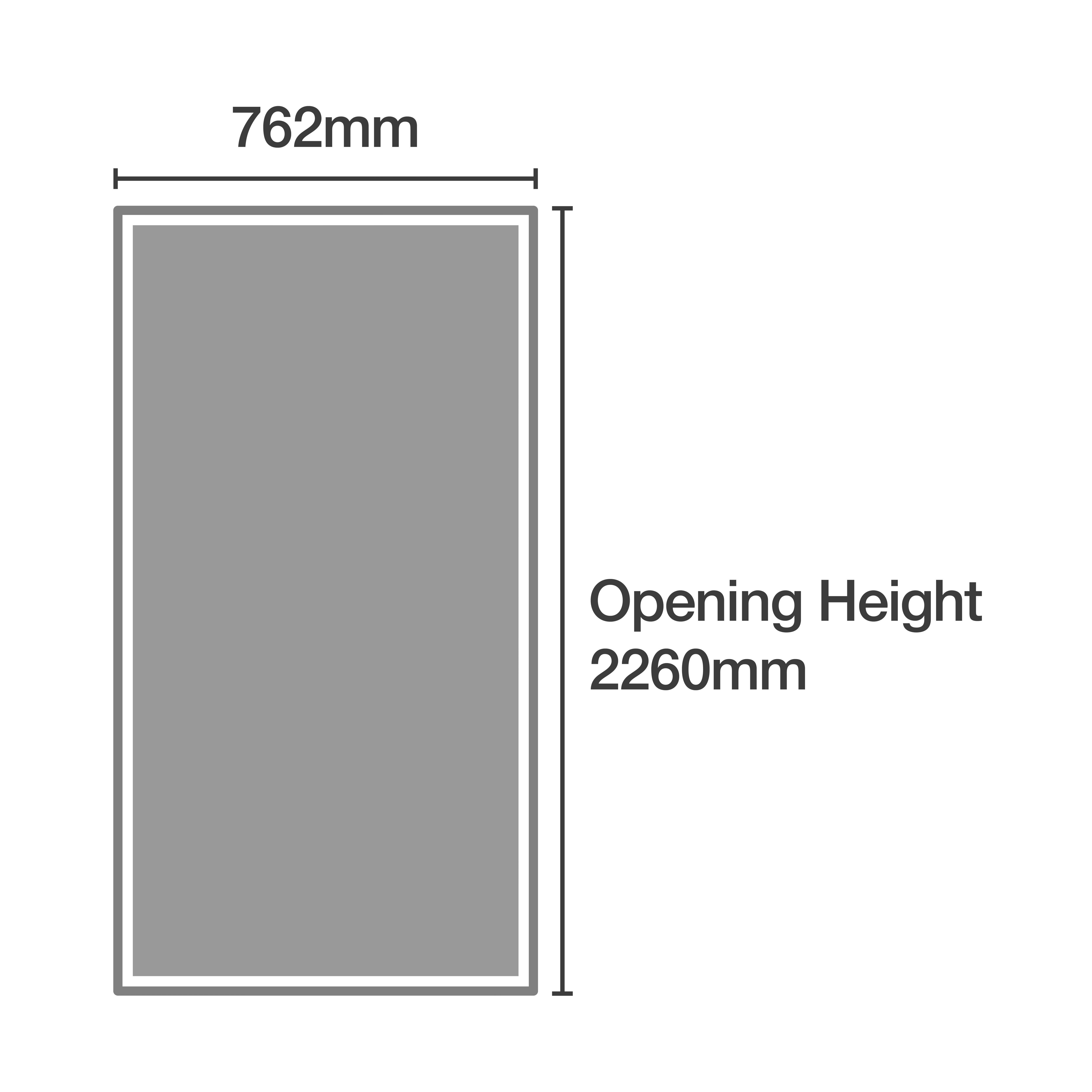 Spacepro 1 Panel Mirrored White framed Sliding wardrobe door (H)2220mm (W)762mm