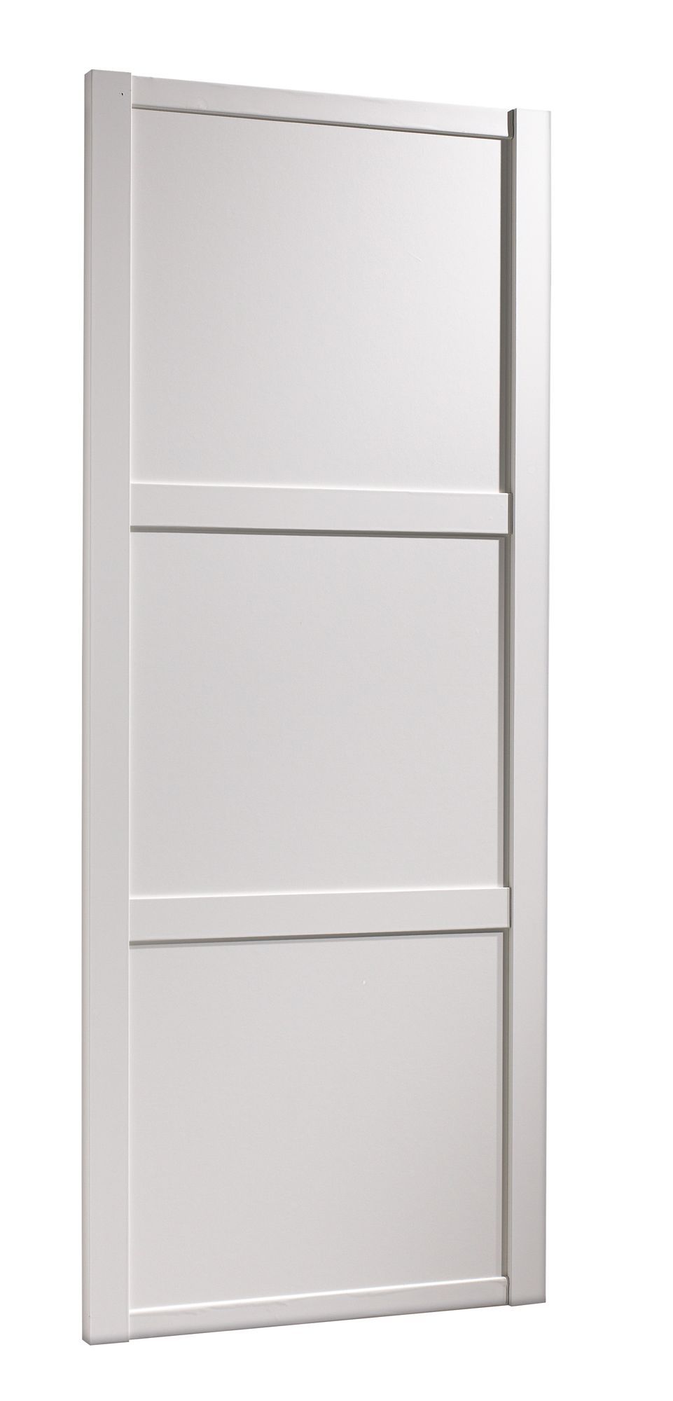 Spacepro 3 Panel Matt white Sliding wardrobe door (H)2220mm (W)914mm