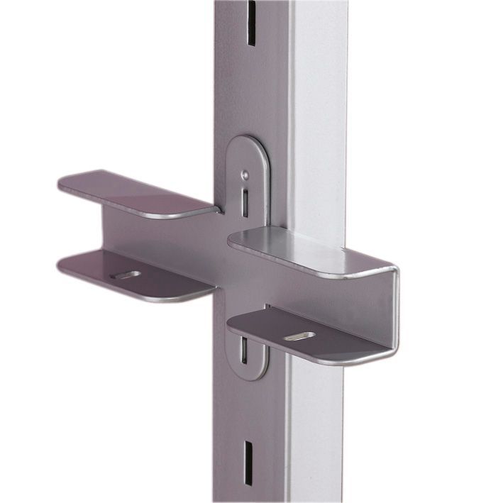 Spacepro Aura Chrome effect Steel Shelving bracket (H)27mm (D)150mm, Pack of 2