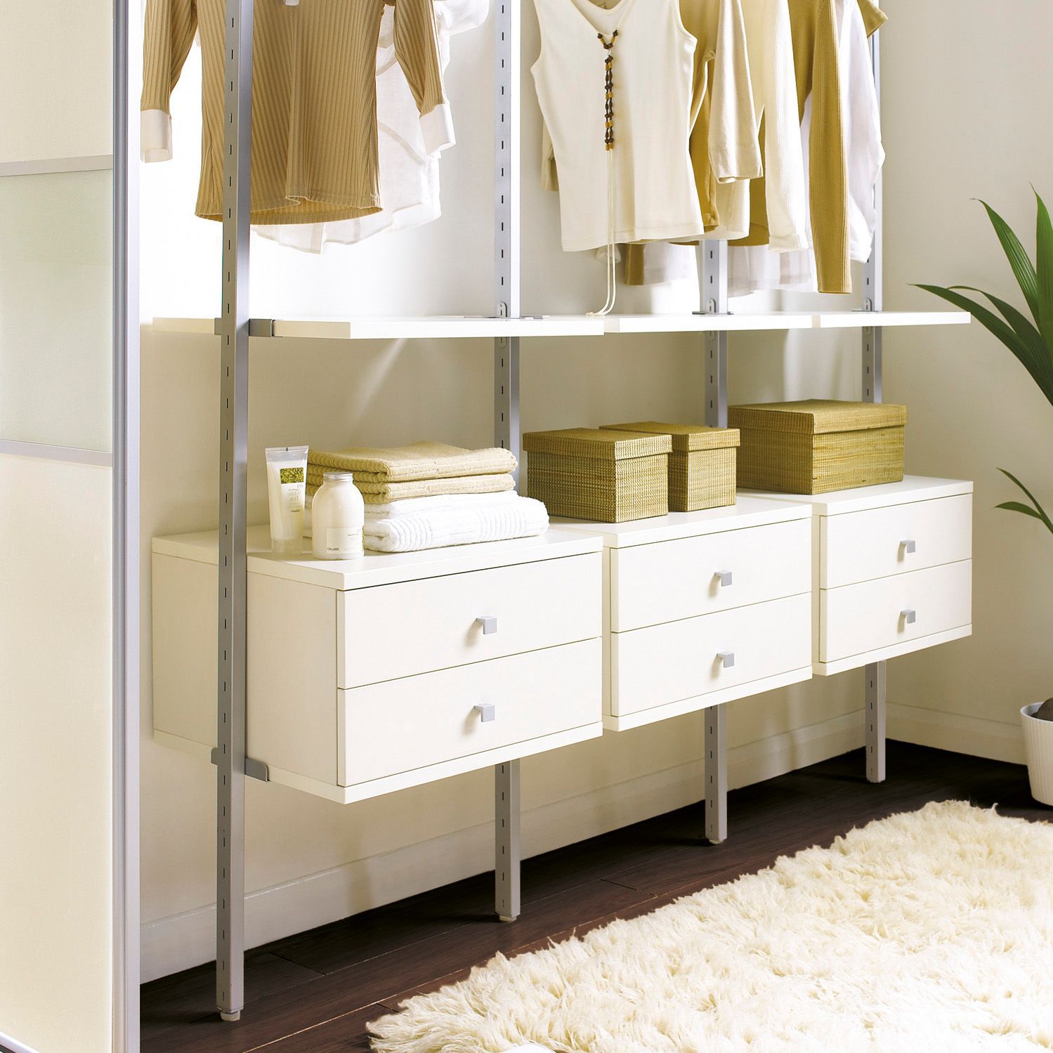 Spacepro Aura White Large Drawer kit (H)350mm (W)900mm (D)500mm