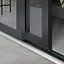 Spacepro Classic Panelled Dark Grey Single panel 1 mirror Sliding wardrobe door (H) 2220mm x (W) 762mm