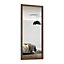 Spacepro Classic Panelled Walnut effect Single panel 1 mirror Sliding wardrobe door (H) 2220mm x (W) 762mm