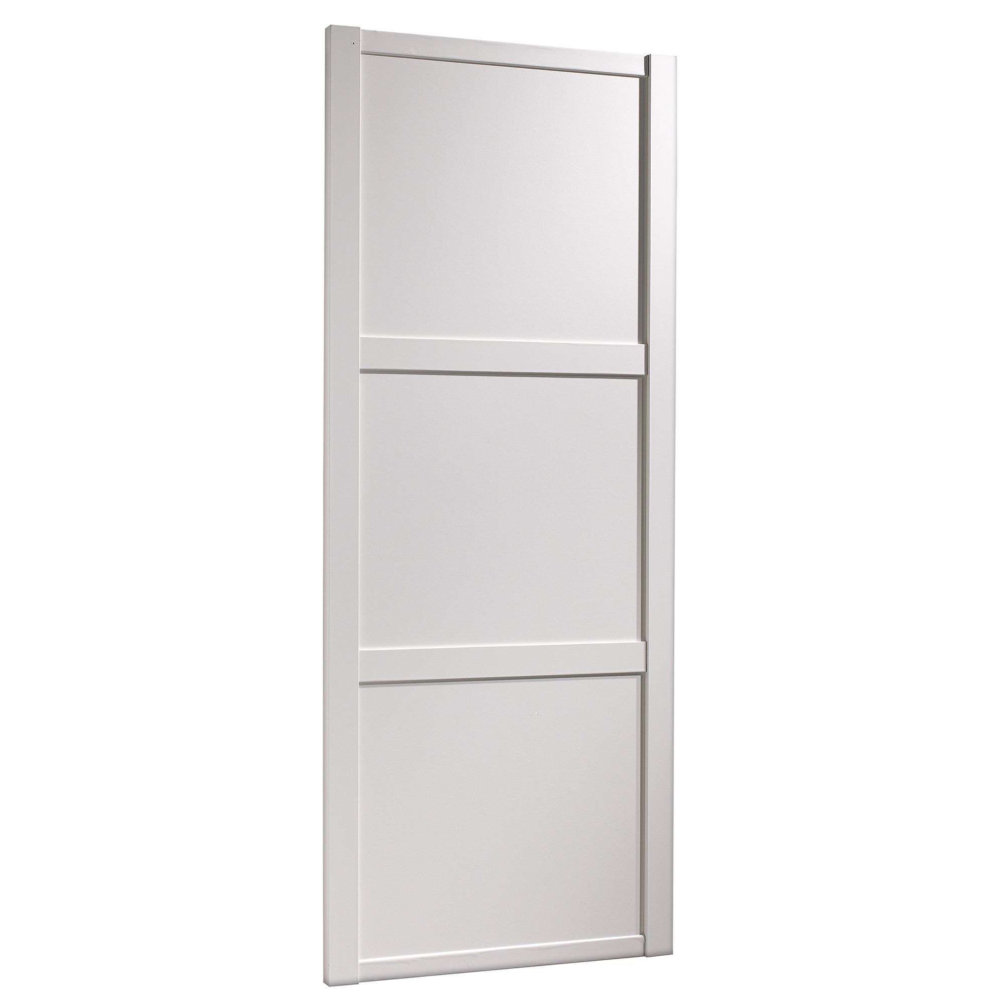 Spacepro Classic Shaker White 3 panel Sliding wardrobe door (H) 2220mm x (W) 762mm