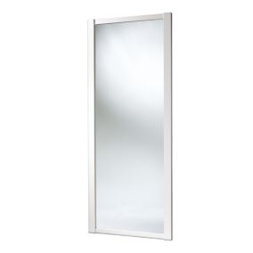 Spacepro Classic Shaker White Mirrored Sliding wardrobe door (H) 2220mm x (W) 610mm