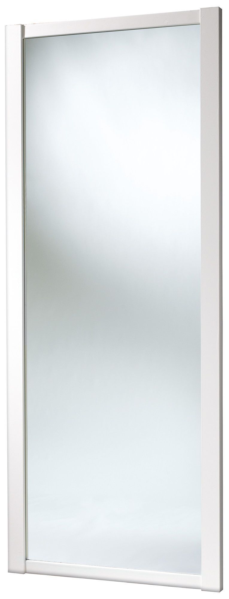 Spacepro Classic Shaker White Mirrored Sliding wardrobe door (H) 2220mm x (W) 914mm