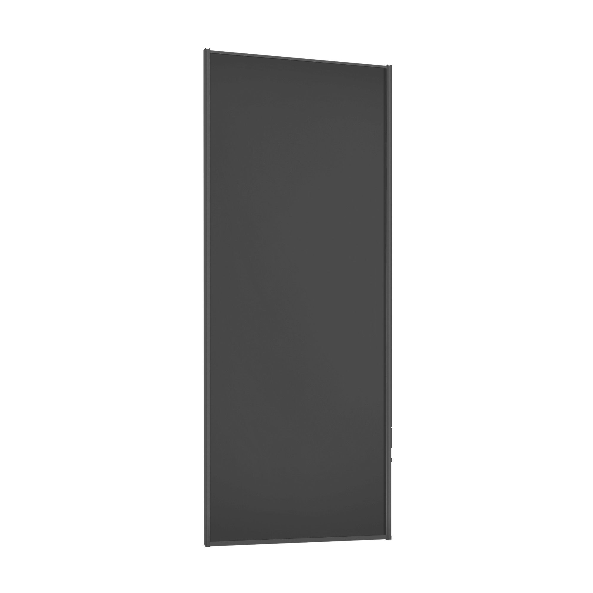 Spacepro Full length Matt Classic Black frame Single panel Sliding wardrobe door, (H)2220mm (W) 762mm
