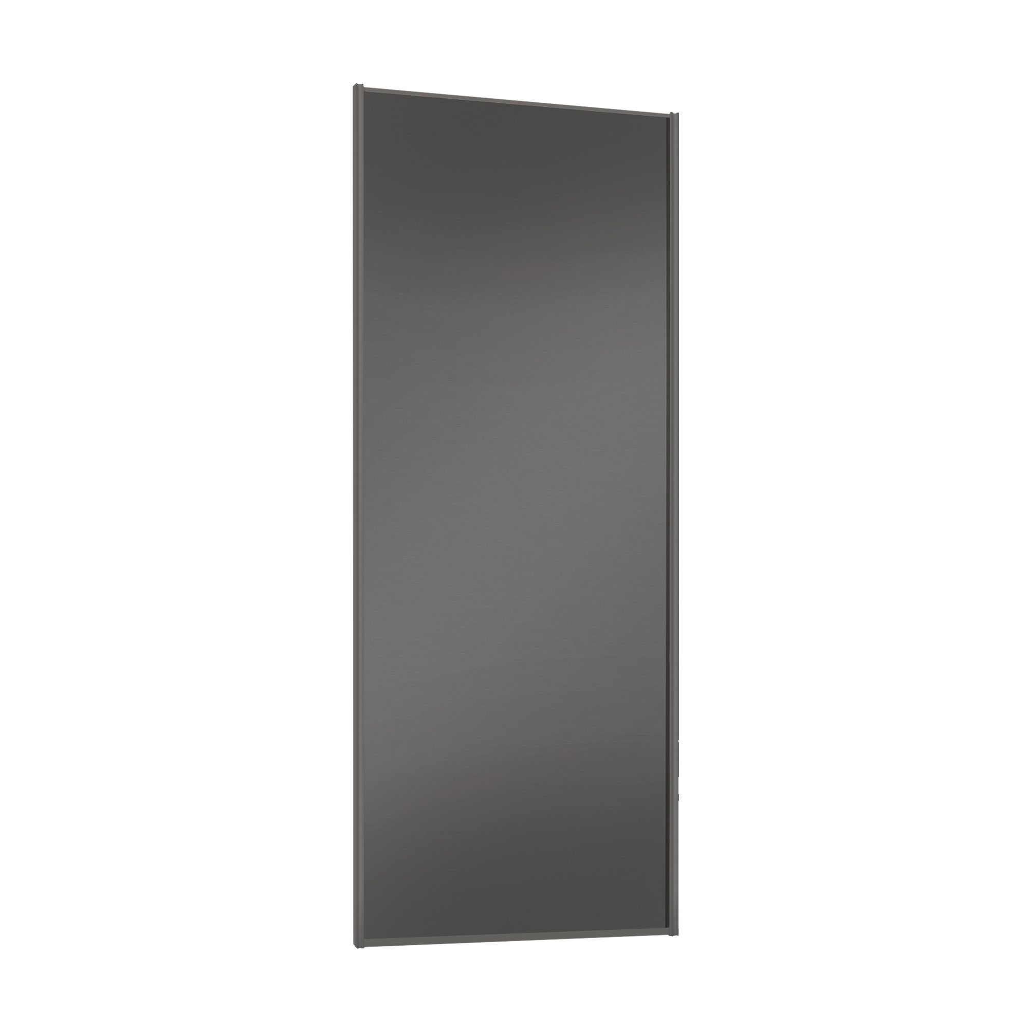 Spacepro Full length Matt Classic Graphite frame Single panel Sliding wardrobe door, (H)2220mm (W) 914mm