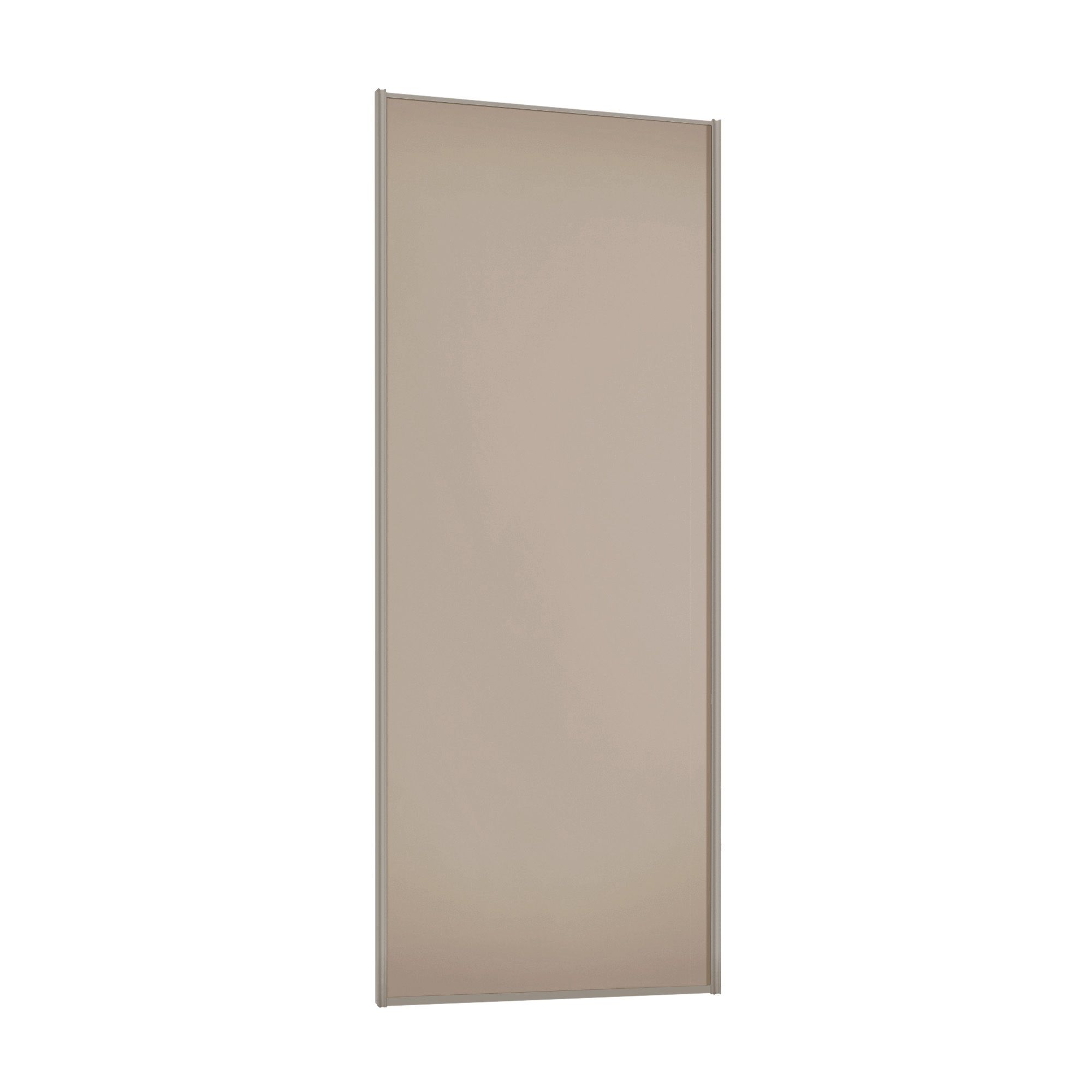 Spacepro Full length Matt Classic Pebble frame Single panel Sliding wardrobe door, (H)2220mm (W) 914mm