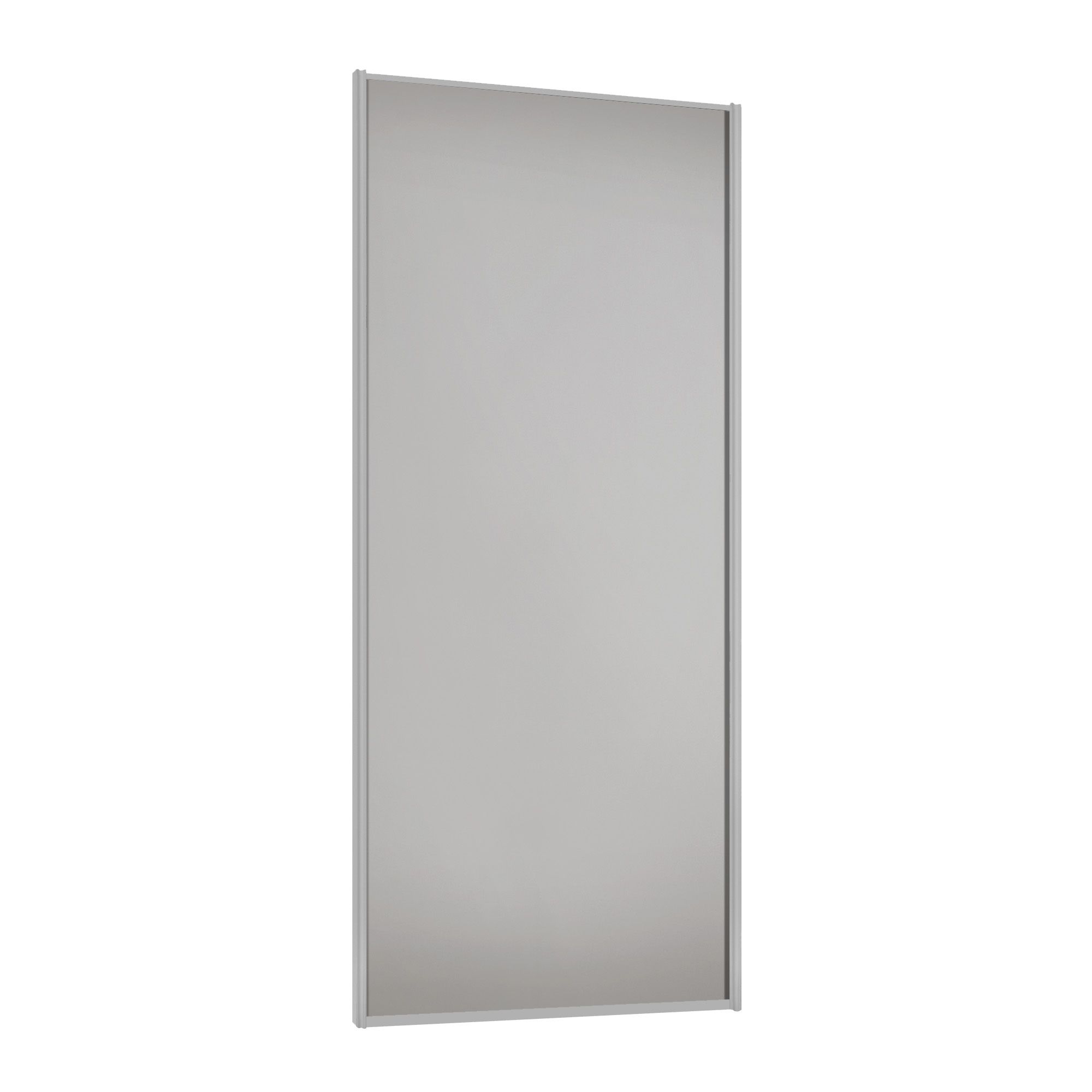 Spacepro Full panel Matt Dove Grey Dove Grey frame Single panel Sliding wardrobe door, (H) 2220mm x (W) 762mm