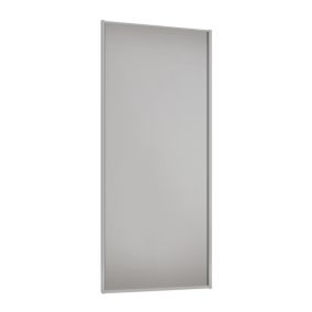 Spacepro Full panel Matt Dove Grey Dove Grey frame Single panel Sliding wardrobe door, (H) 2220mm x (W) 762mm