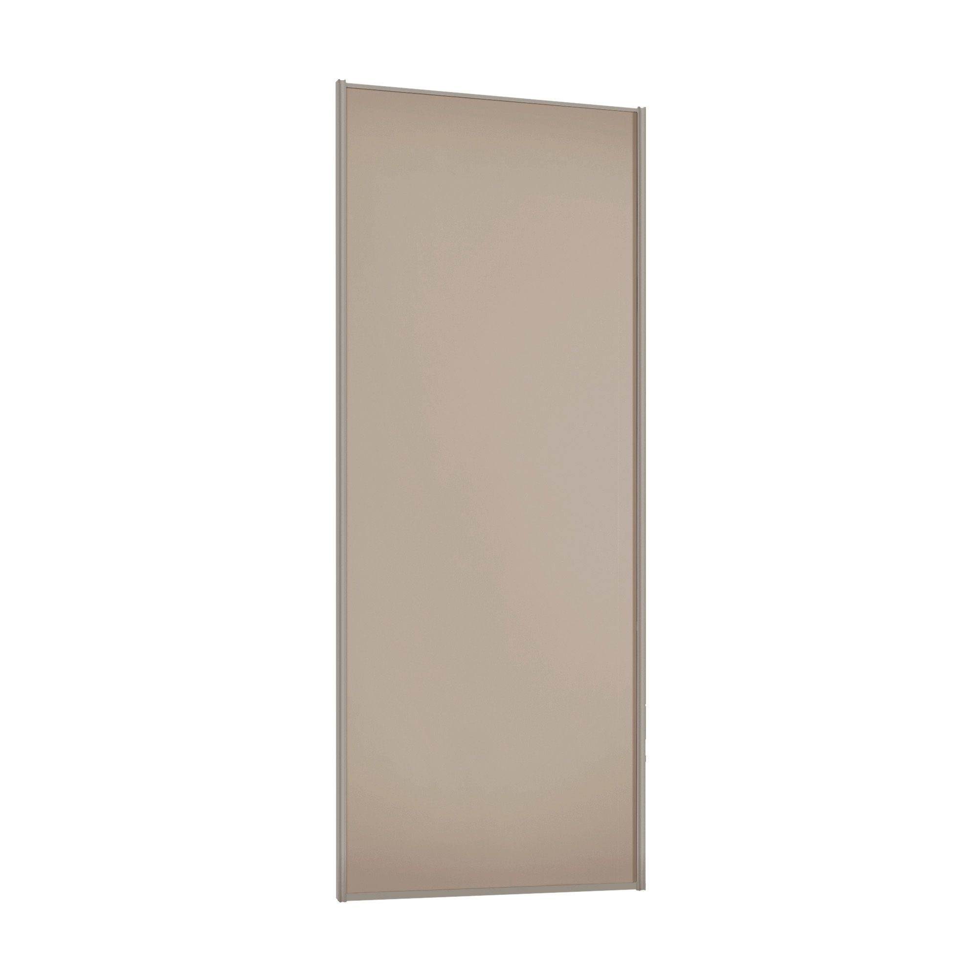 Spacepro Full panel Matt Pebble frame Single panel Sliding wardrobe door, (H) 2220mm x (W) 610mm