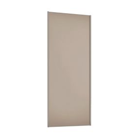 Spacepro Full panel Matt Pebble frame Single panel Sliding wardrobe door, (H) 2220mm x (W) 610mm