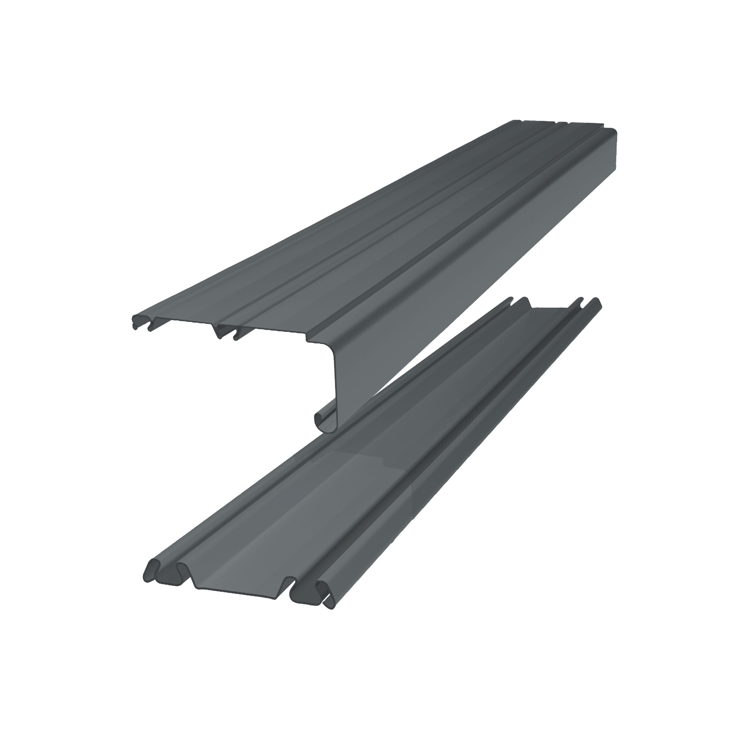 Spacepro Graphite Sliding wardrobe door track set (L)3606mm