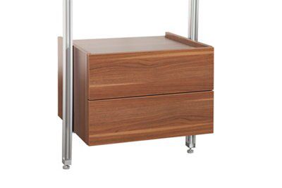 Spacepro Relax Walnut effect Small Drawer box (H)350mm (W)550mm (D)500mm, Pack of 1