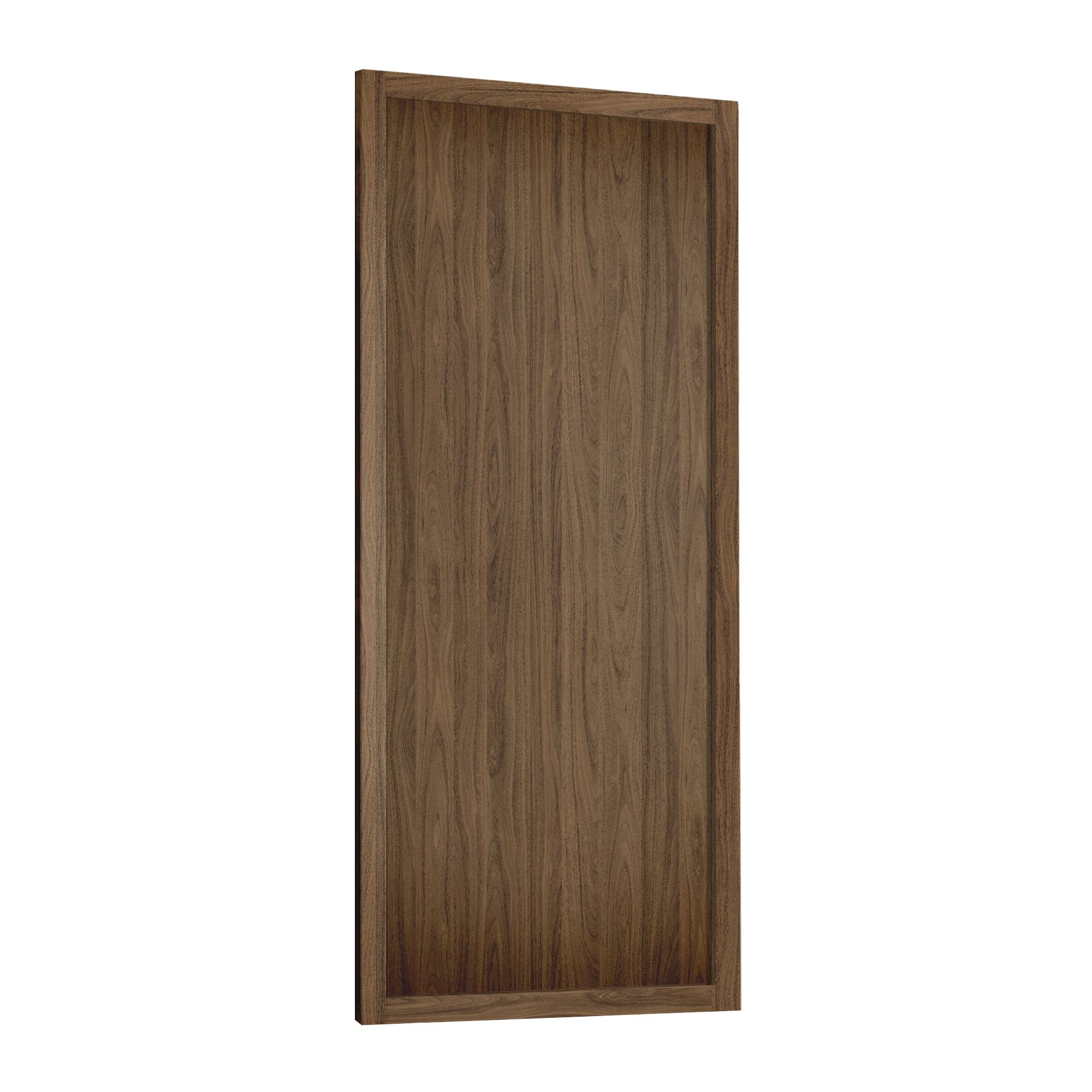 Spacepro Shaker 1 Panel Matt carini walnut effect Sliding wardrobe door (H)2220mm (W)610mm